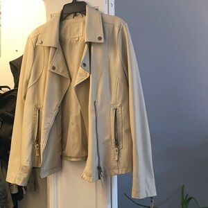 Beige Leather Jacket